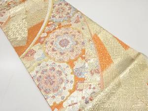 佐賀錦　熨斗に華紋・花・宝尽くし模様織り出し袋帯